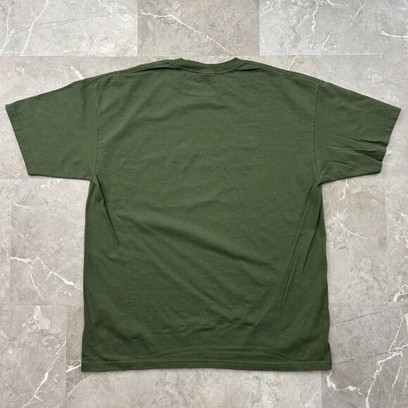 Vintage Mash Graphic Tee Mens XL y2k Short Sleeve TV Show Army Green - Picture 4 of 8